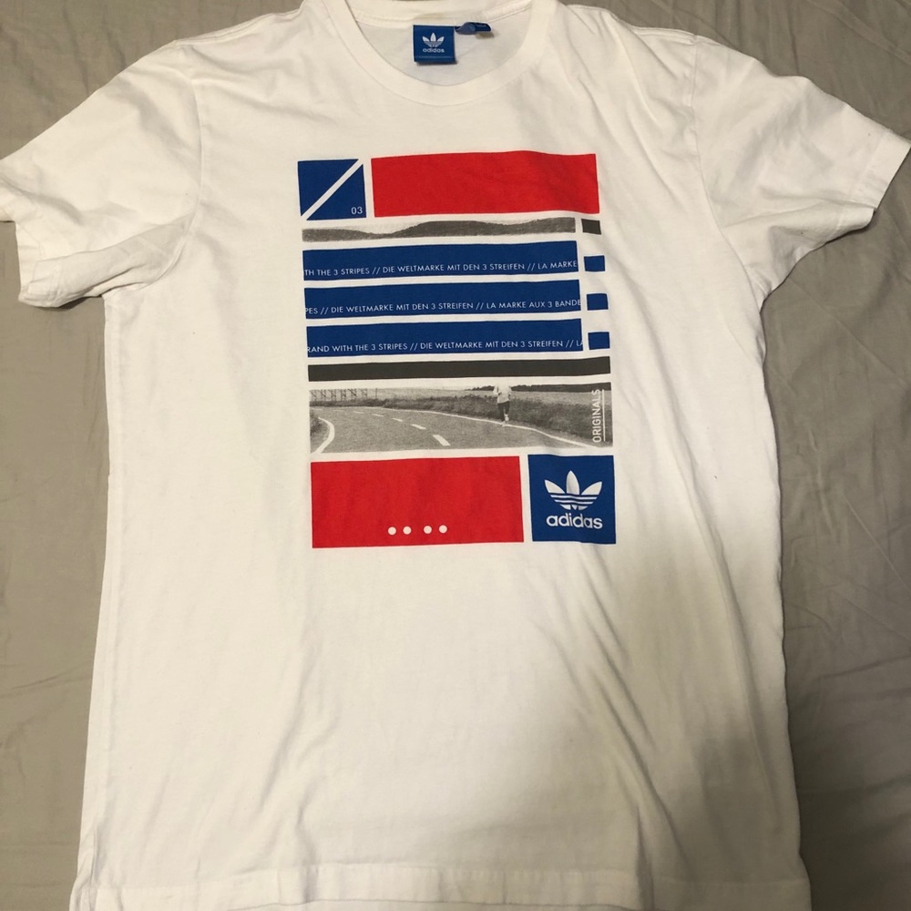 Men’s Large Adidas Color Block T-Shirt